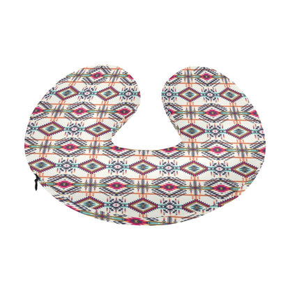 Indian Navajo Art Themed Design Print U-Shaped Travel Neck Pillow-JTAMIGO.COM