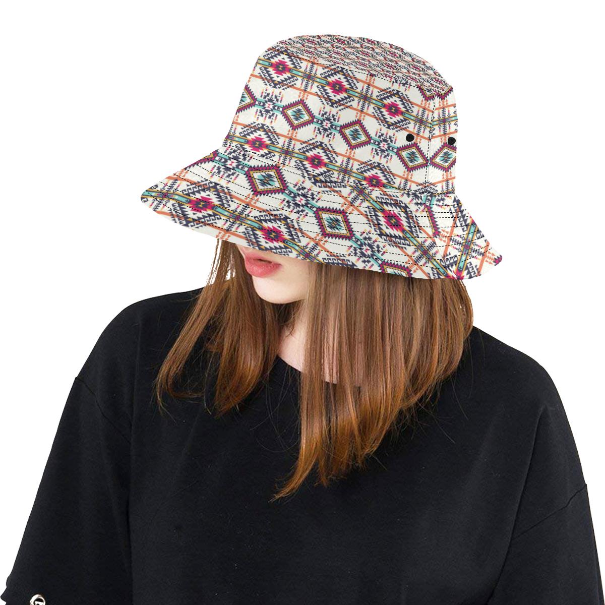 Indian Navajo Art Themed Design Print Unisex Bucket Hat