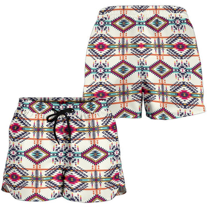 Indian Navajo Art Themed Design Print Women Shorts-JTAMIGO.COM