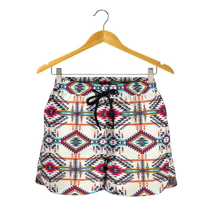 Indian Navajo Art Themed Design Print Women Shorts-JTAMIGO.COM