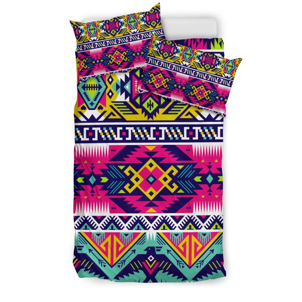 Indian Navajo Color Themed Design Print Duvet Cover Bedding Set