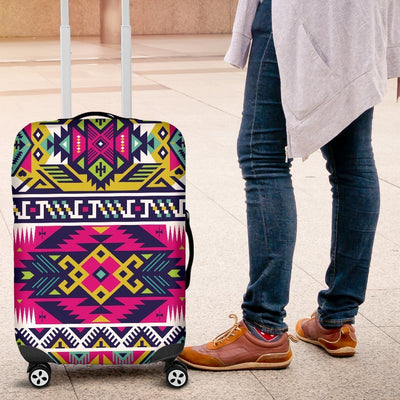 Indian Navajo Color Themed Design Print Luggage Cover Protector