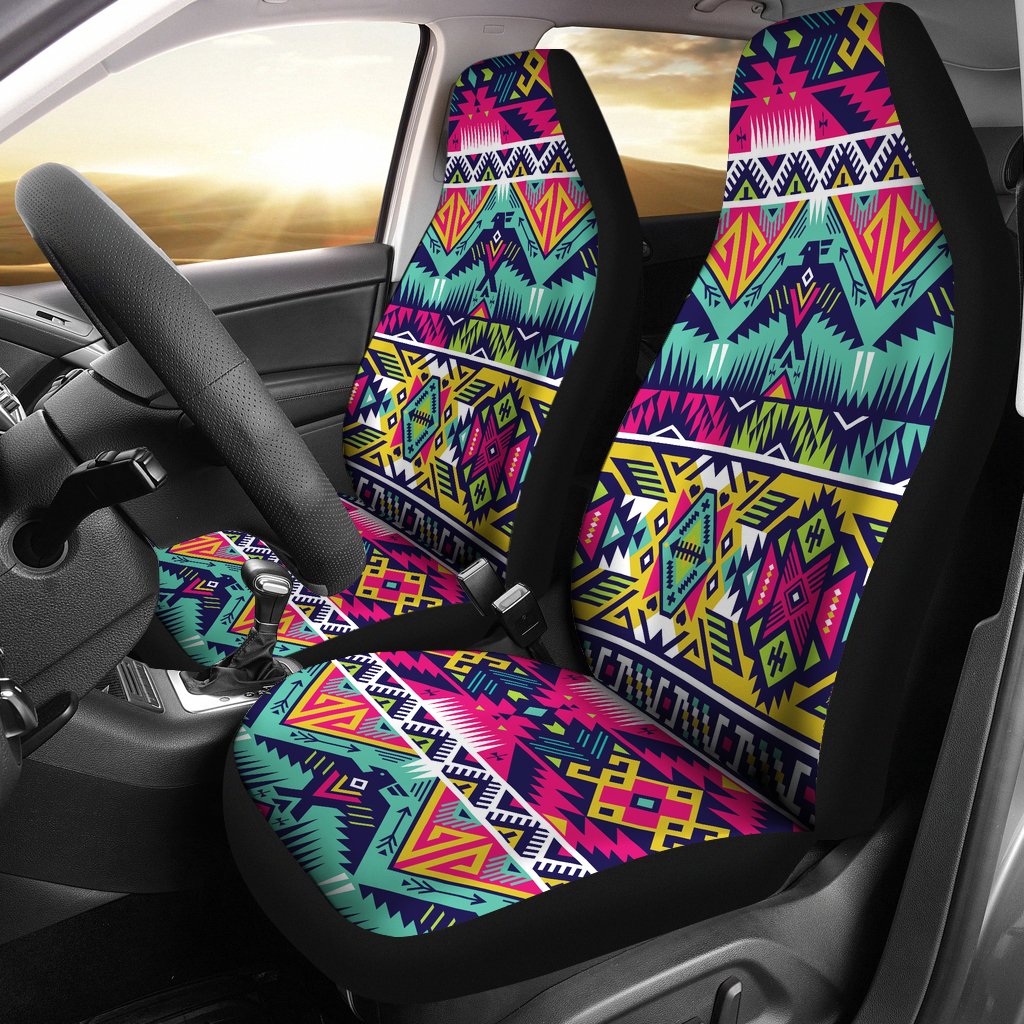 Indian Navajo Color Themed Design Print Universal Fit Car Seat Covers