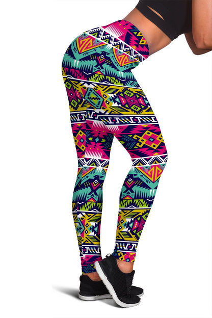 Indian Navajo Color Themed Design Print Women Leggings