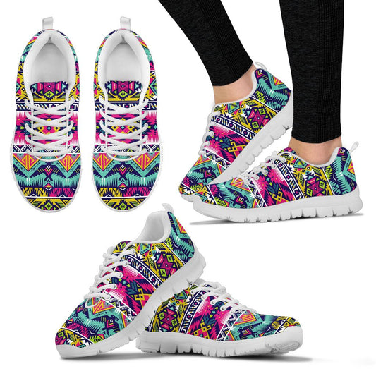 Indian Navajo Color Themed Design Print Women Sneakers Shoes