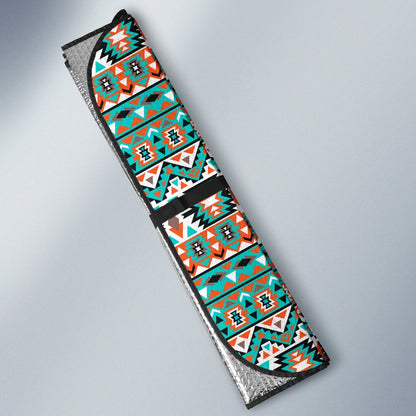 Indian Navajo Ethnic Themed Design Print Car Sun Shade For Windshield