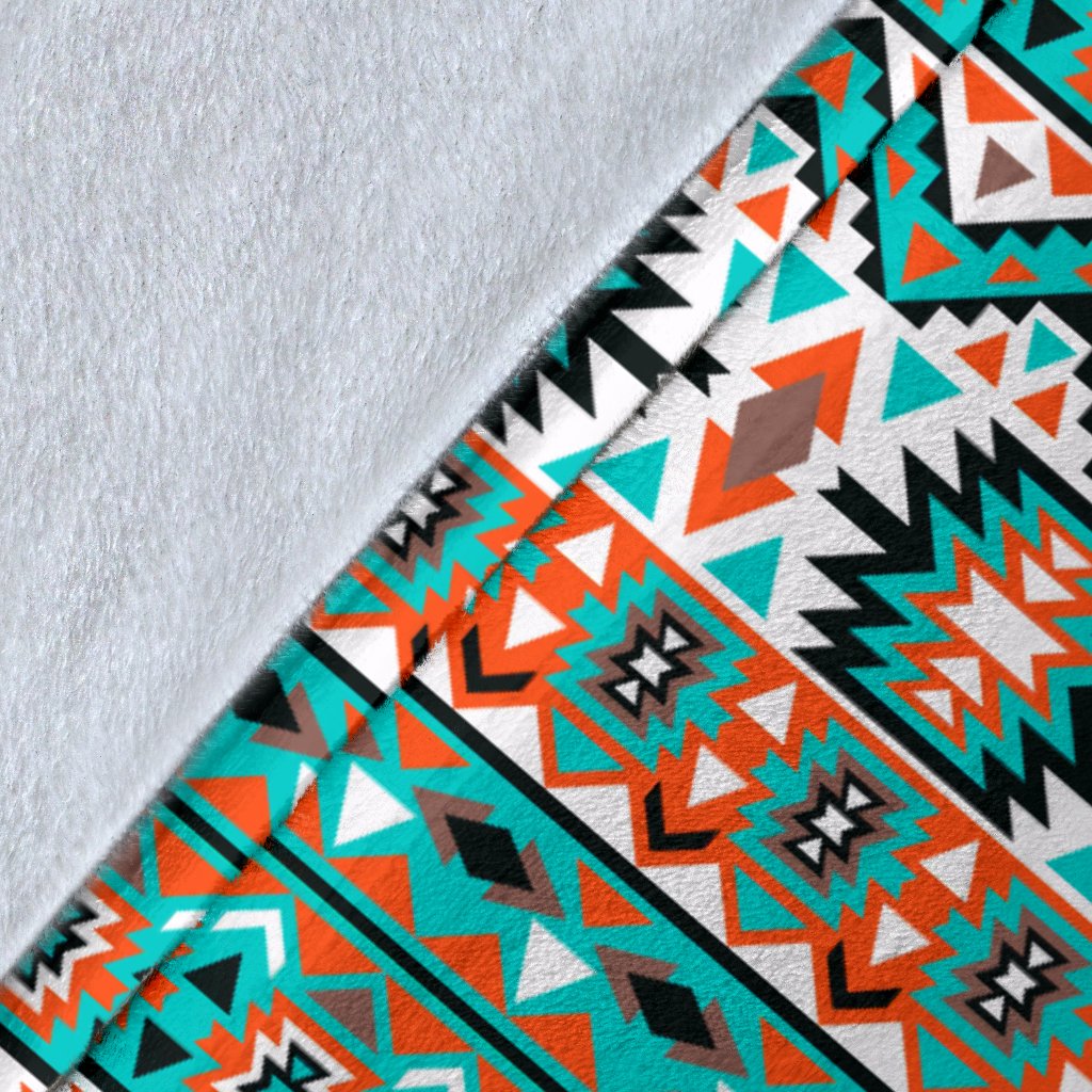 Indian Navajo Ethnic Themed Design Print Fleece Blanket