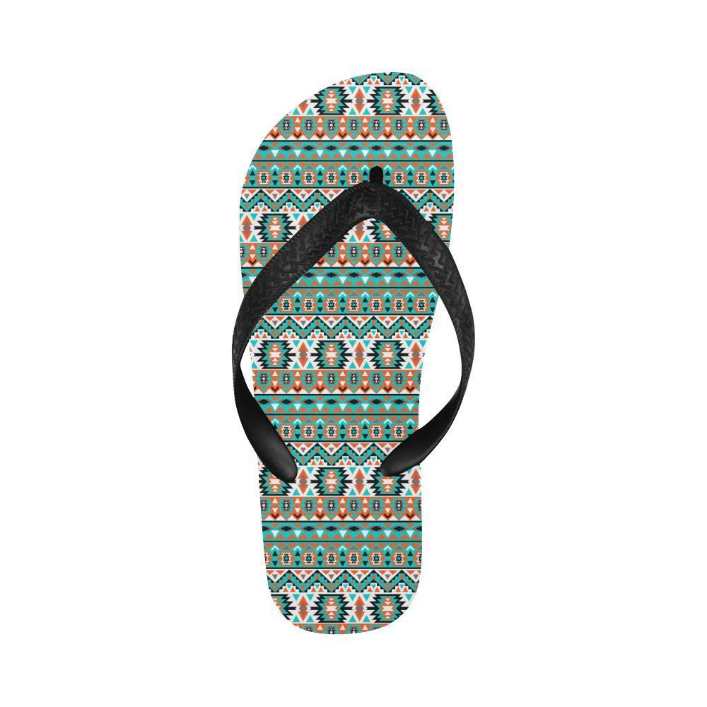 Indian Navajo Ethnic Themed Design Print Flip Flops-JTAMIGO.COM