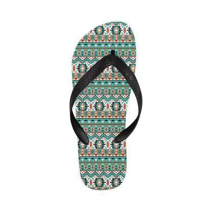 Indian Navajo Ethnic Themed Design Print Flip Flops-JTAMIGO.COM