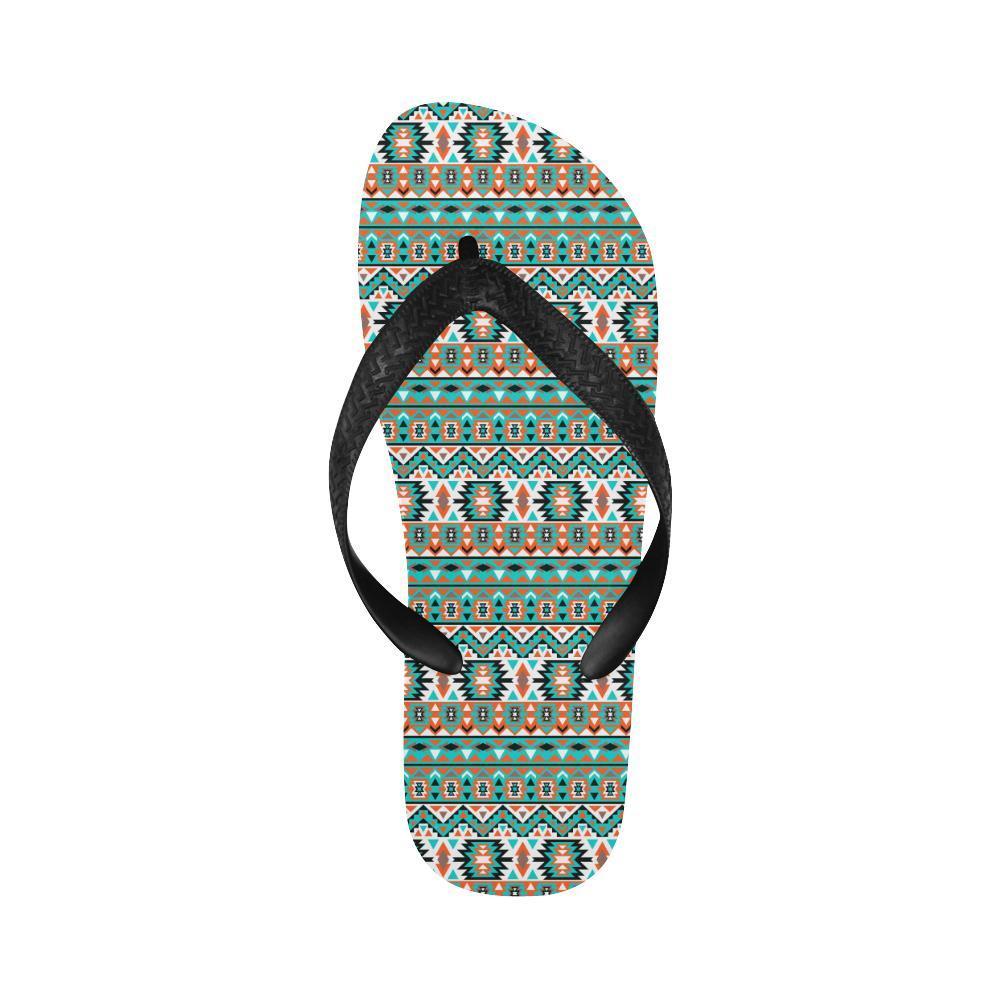 Indian Navajo Ethnic Themed Design Print Flip Flops-JTAMIGO.COM