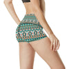 Indian Navajo Ethnic Themed Design Print High Waisted Spandex Shorts-JTAMIGO.COM