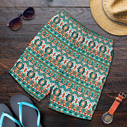 Indian Navajo Ethnic Themed Design Print Mens Shorts-JTAMIGO.COM
