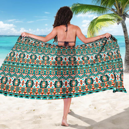 Indian Navajo Ethnic Themed Design Print Sarong Pareo Wrap