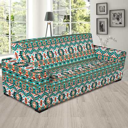 Indian Navajo Ethnic Themed Design Print Sofa Slipcover-JTAMIGO.COM