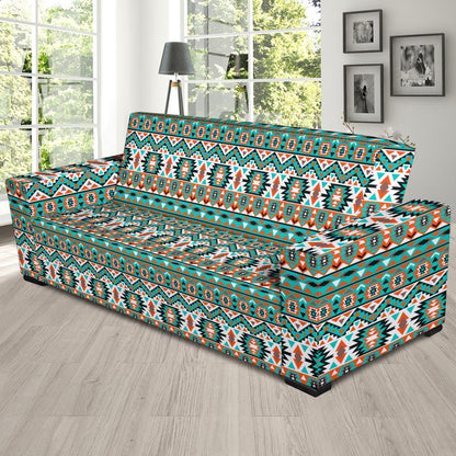 Indian Navajo Ethnic Themed Design Print Sofa Slipcover-JTAMIGO.COM