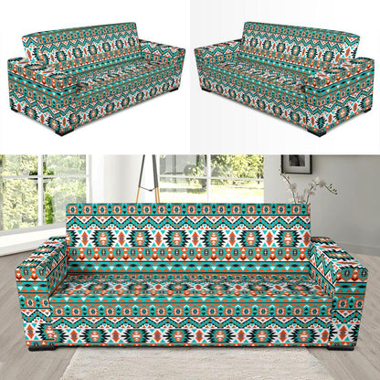 Indian Navajo Ethnic Themed Design Print Sofa Slipcover-JTAMIGO.COM