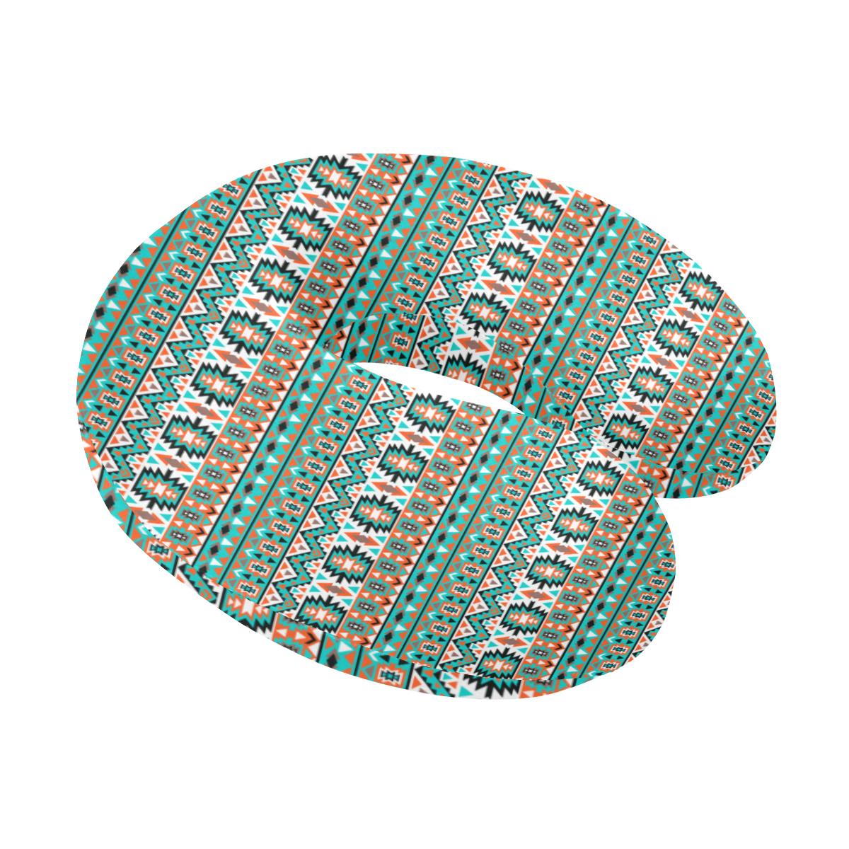 Indian Navajo Ethnic Themed Design Print U-Shaped Travel Neck Pillow-JTAMIGO.COM