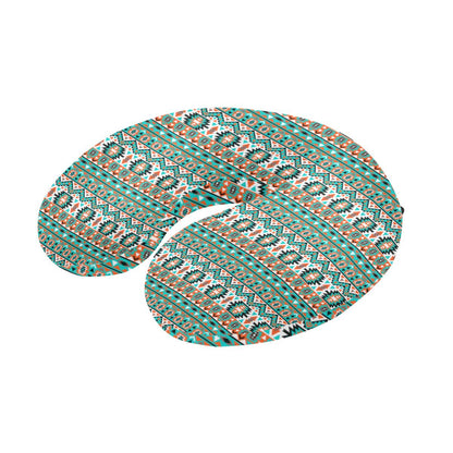 Indian Navajo Ethnic Themed Design Print U-Shaped Travel Neck Pillow-JTAMIGO.COM