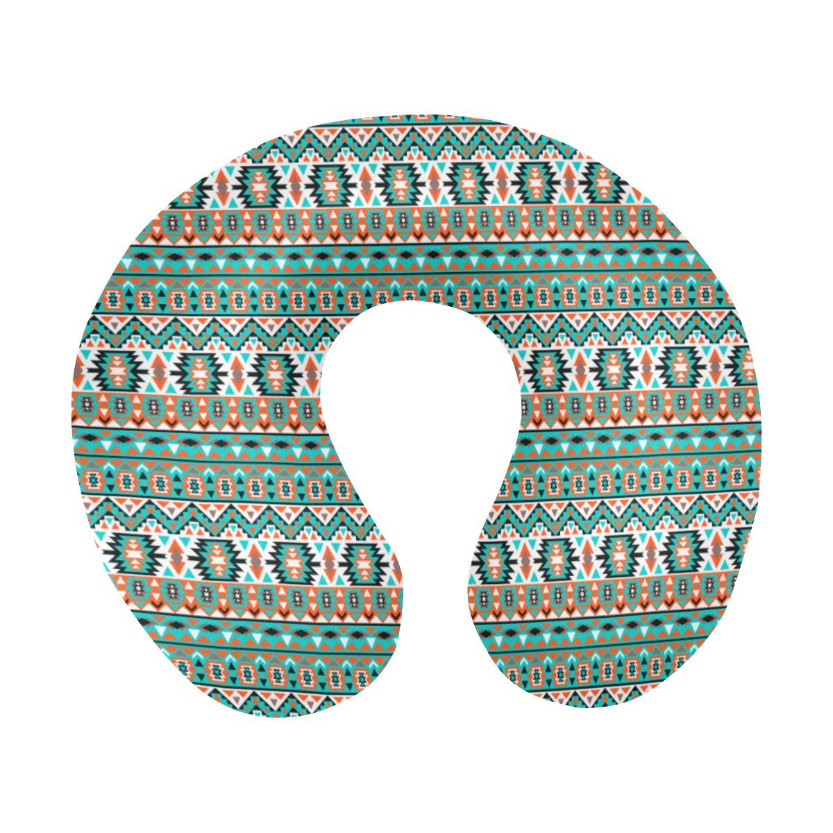 Indian Navajo Ethnic Themed Design Print U-Shaped Travel Neck Pillow-JTAMIGO.COM