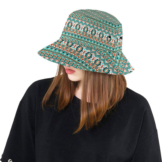 Indian Navajo Ethnic Themed Design Print Unisex Bucket Hat