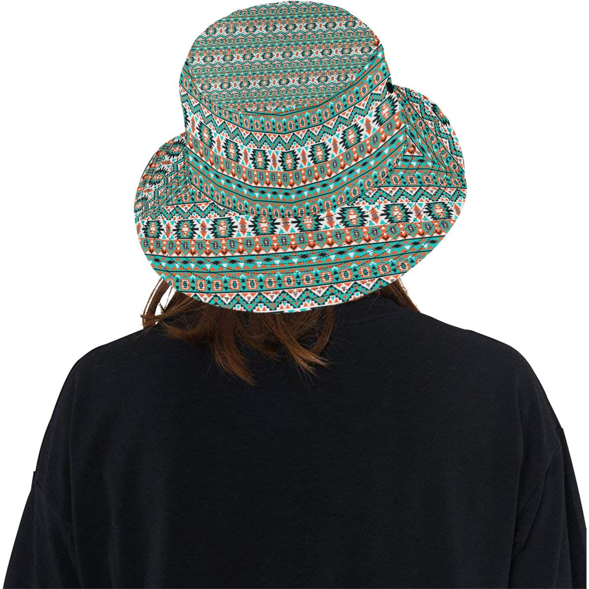 Indian Navajo Ethnic Themed Design Print Unisex Bucket Hat