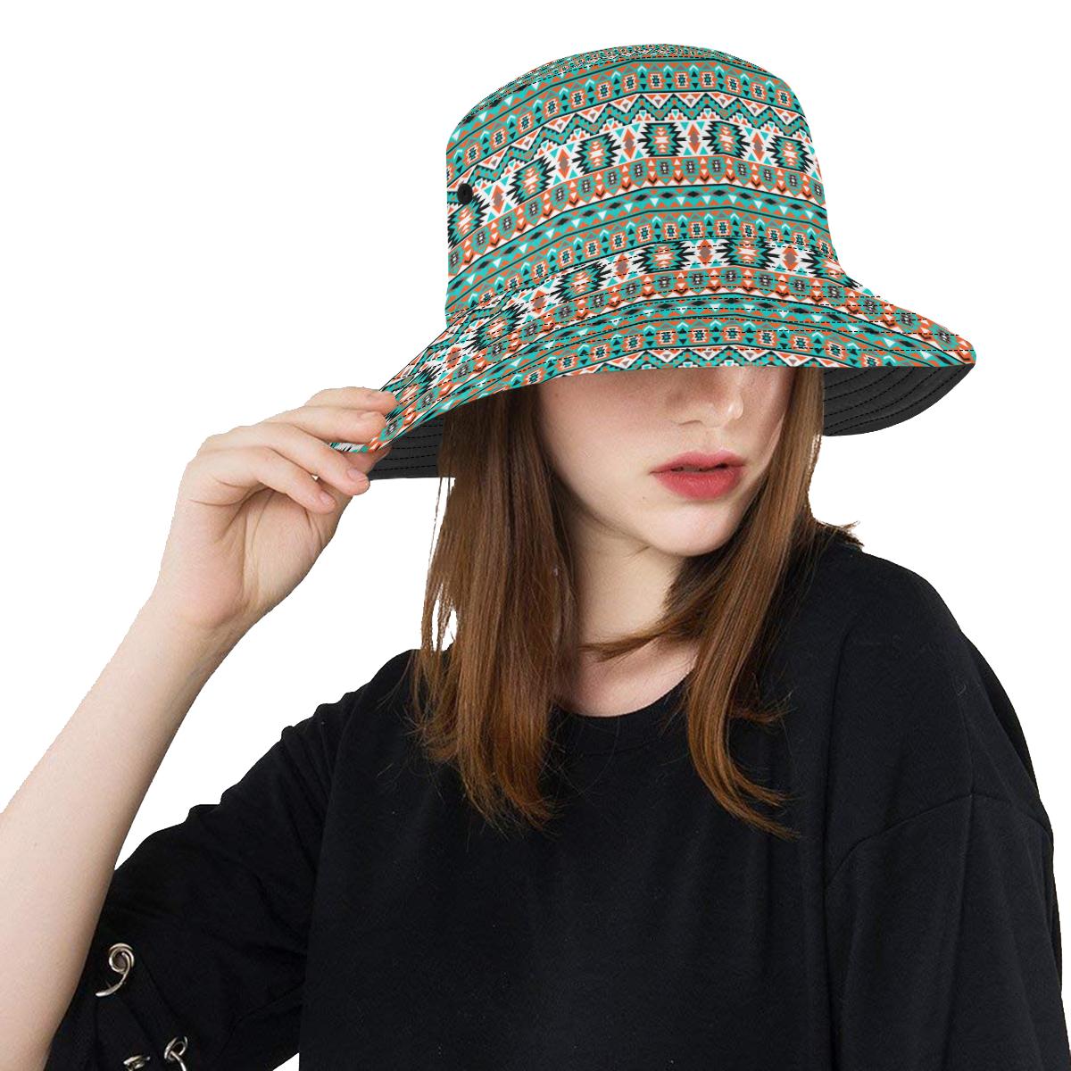 Indian Navajo Ethnic Themed Design Print Unisex Bucket Hat