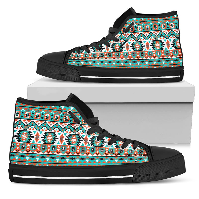 Indian Navajo Ethnic Themed Design Print Women High Top Shoes