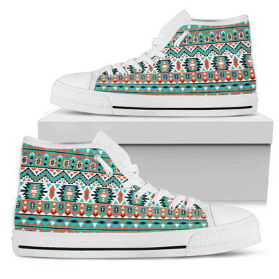 Indian Navajo Ethnic Themed Design Print Women High Top Shoes