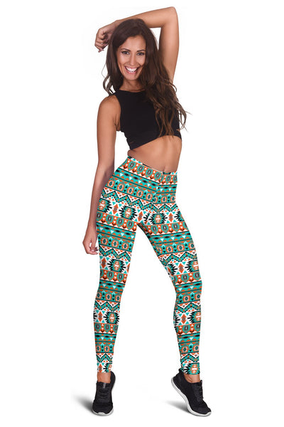 Indian Navajo Ethnic Themed Design Print Women Leggings