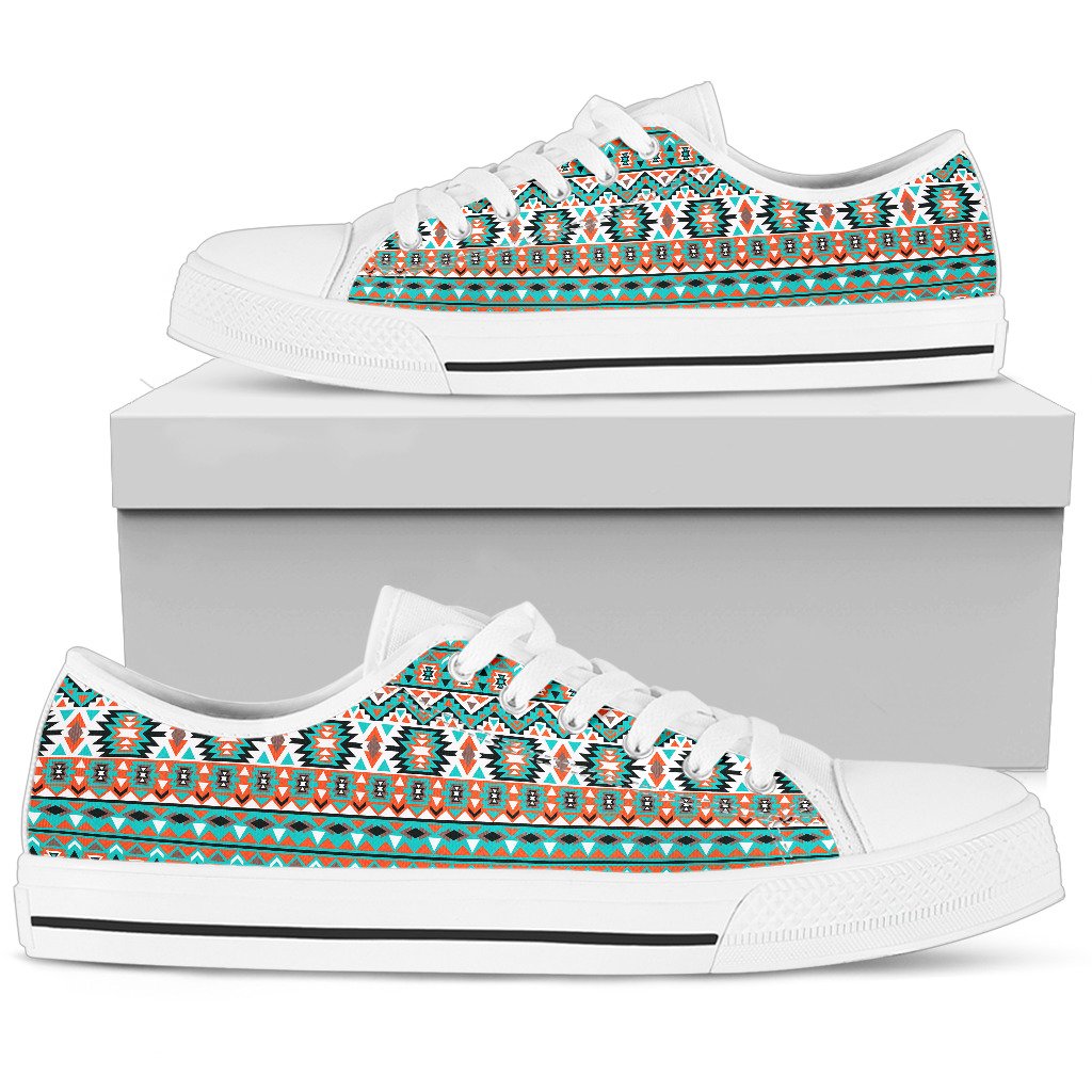 Indian Navajo Ethnic Themed Design Print Women Low Top Shoes