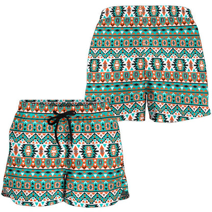 Indian Navajo Ethnic Themed Design Print Women Shorts-JTAMIGO.COM