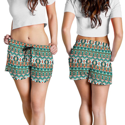 Indian Navajo Ethnic Themed Design Print Women Shorts-JTAMIGO.COM