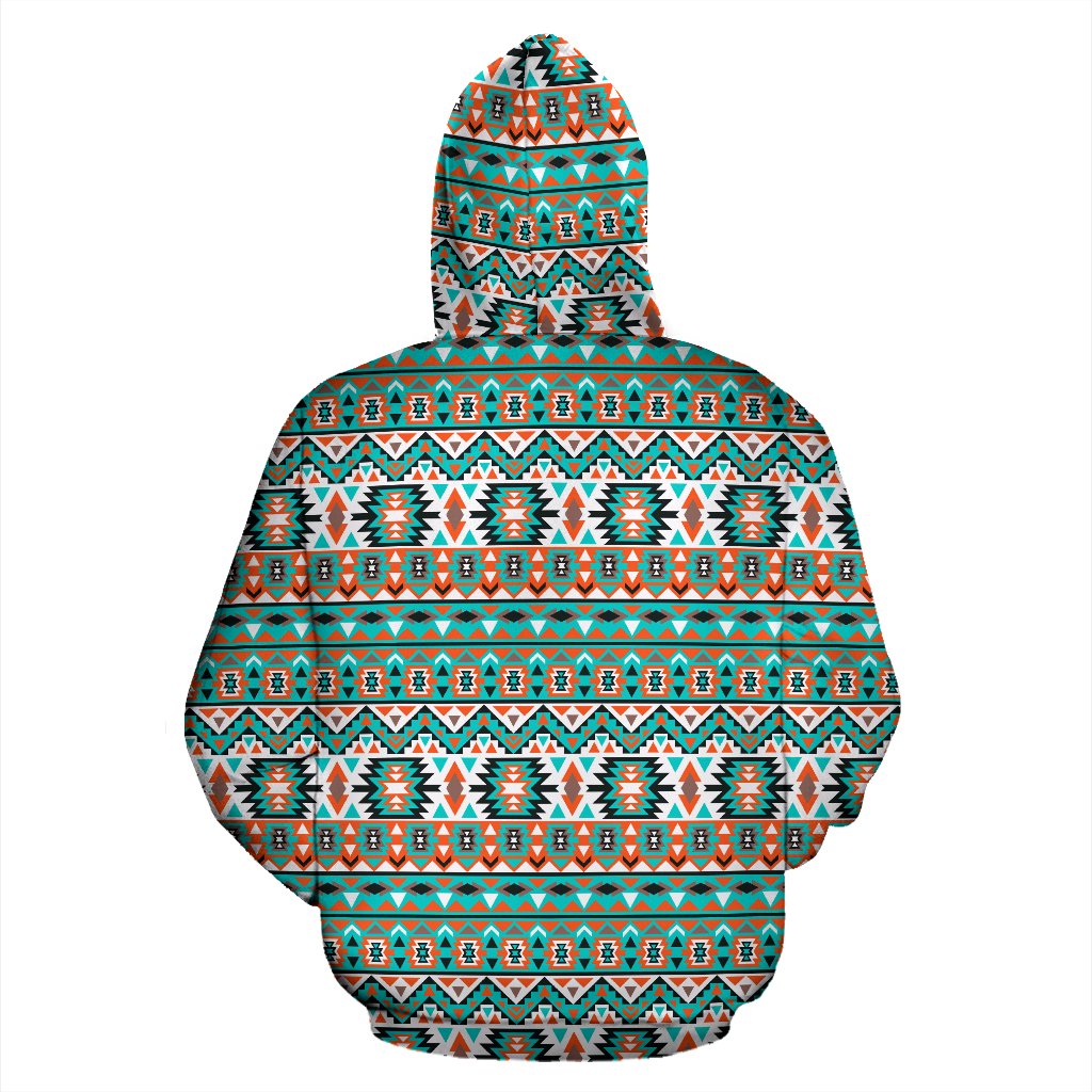 Indian Navajo Ethnic Themed Design Print Zip Up Hoodie