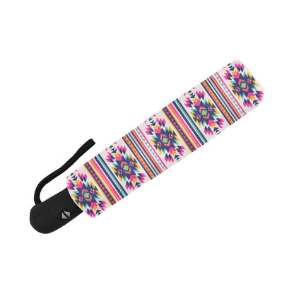 Indian Navajo Neon Themed Design Print Automatic Foldable Umbrella