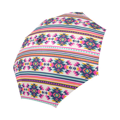 Indian Navajo Neon Themed Design Print Automatic Foldable Umbrella