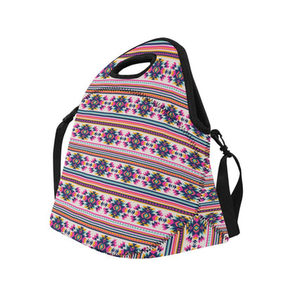 Indian Navajo Neon Themed Design Print Neoprene Lunch Bag (Model 1669)(Large)-JTAMIGO.COM