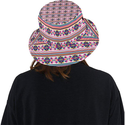 Indian Navajo Neon Themed Design Print Unisex Bucket Hat
