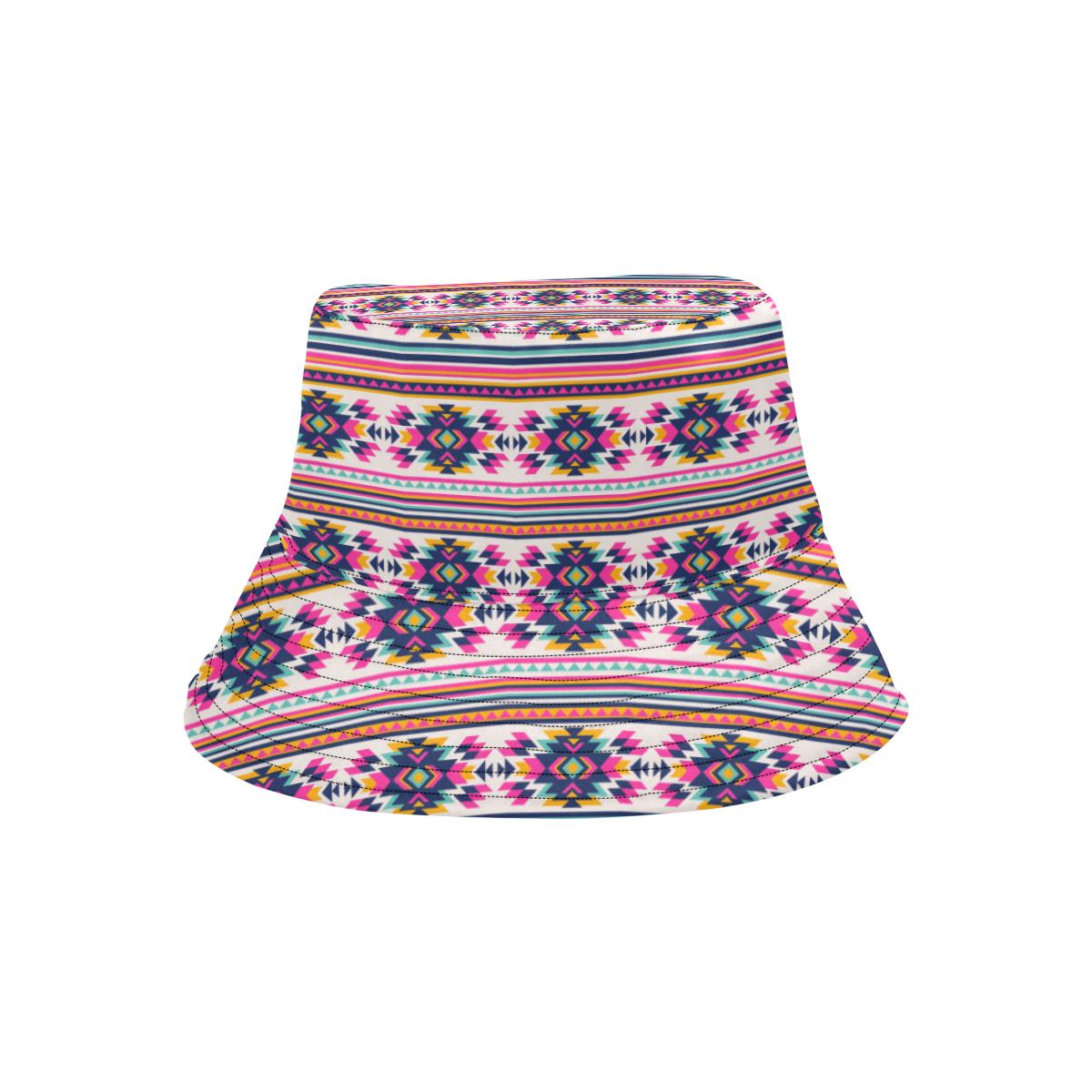 Indian Navajo Neon Themed Design Print Unisex Bucket Hat
