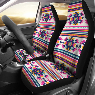 Indian Navajo Neon Themed Design Print Universal Fit Car Seat Covers