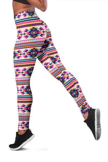 Indian Navajo Neon Themed Design Print Women Leggings