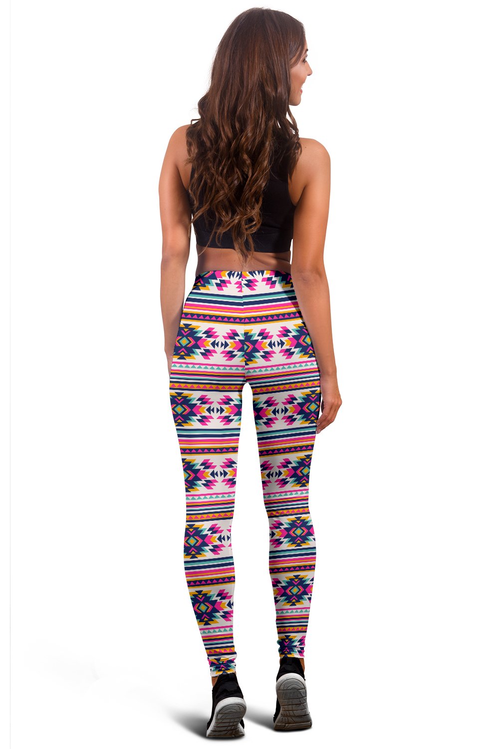 Indian Navajo Neon Themed Design Print Women Leggings