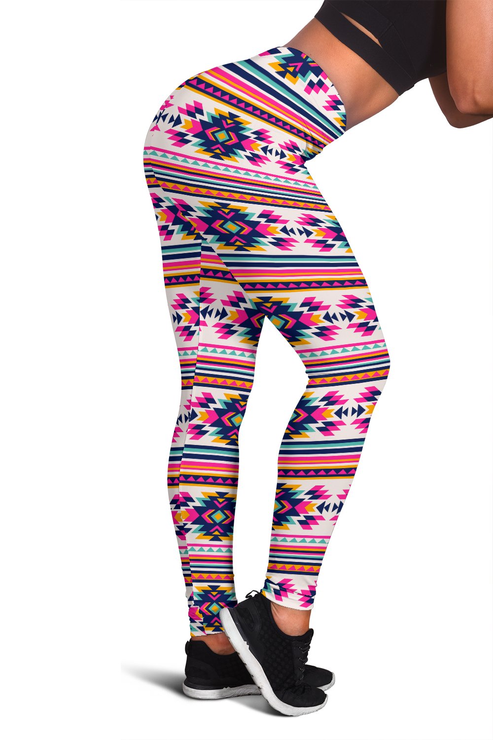 Indian Navajo Neon Themed Design Print Women Leggings
