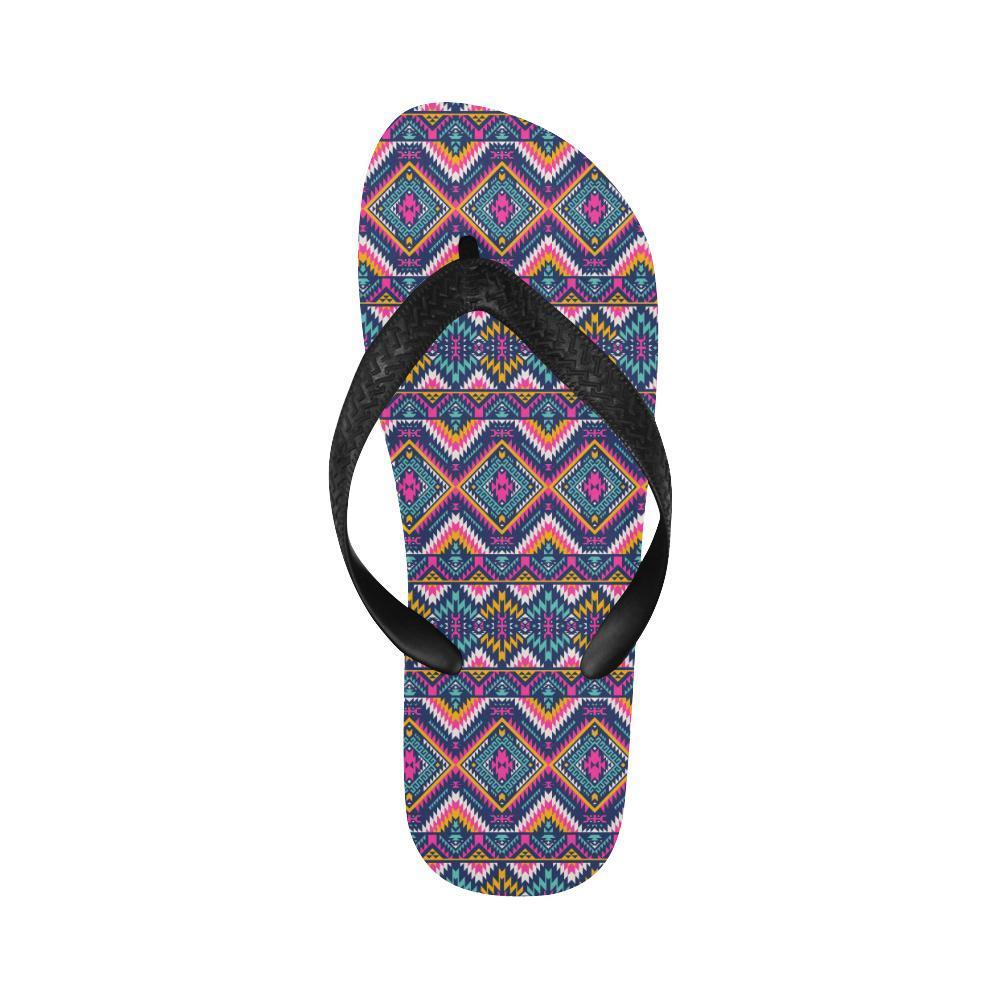 Indian Navajo Pink Themed Design Print Flip Flops-JTAMIGO.COM