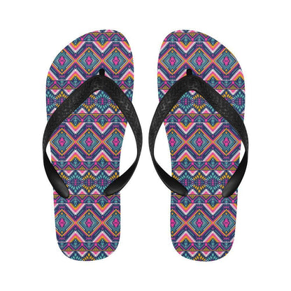 Indian Navajo Pink Themed Design Print Flip Flops-JTAMIGO.COM