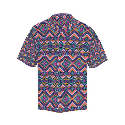 Indian Navajo Pink Themed Design Print Men Aloha Hawaiian Shirt