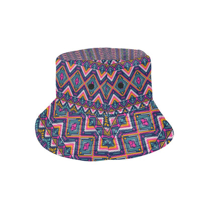 Indian Navajo Pink Themed Design Print Unisex Bucket Hat