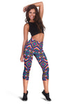 Indian Navajo Pink Themed Design Print Women Capris