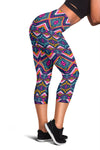 Indian Navajo Pink Themed Design Print Women Capris