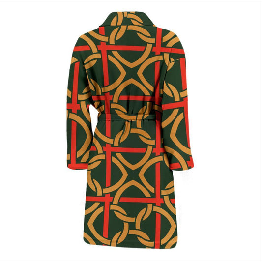 Irish Pattern Print Design 01 Men Bathrobe-JORJUNE.COM
