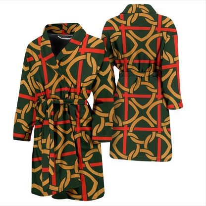 Irish Pattern Print Design 01 Men Bathrobe-JORJUNE.COM
